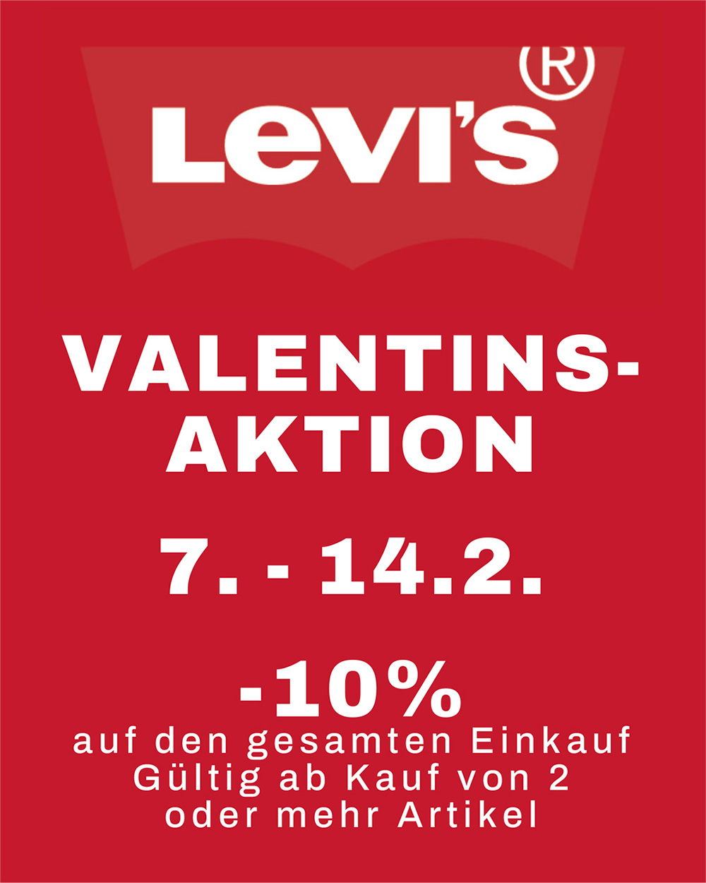 Levi's Outlet Jettingen-Scheppach Valentins-Aktion