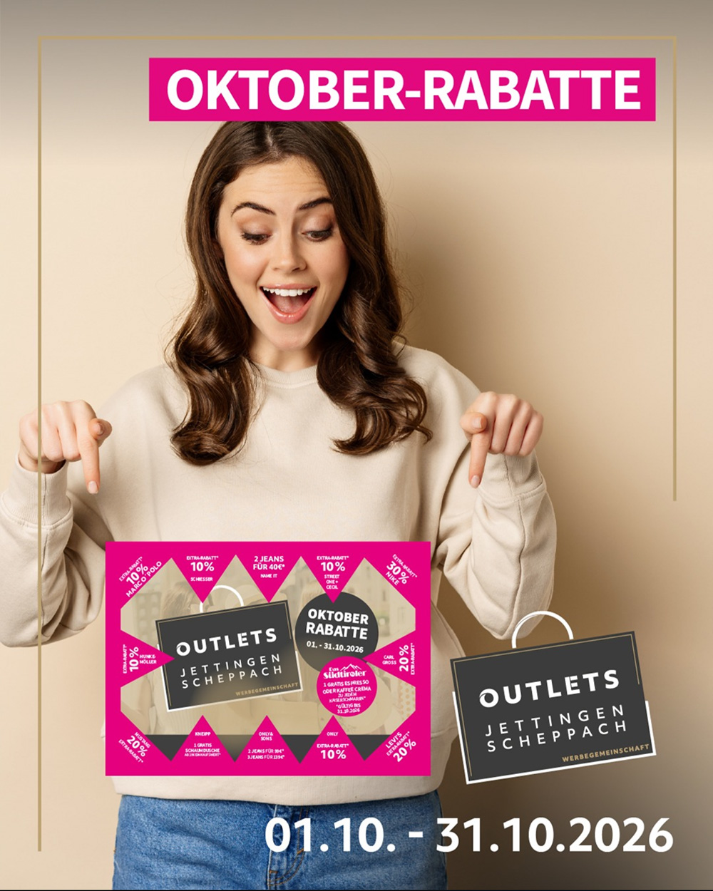 Oktoberrabatte Outlets Jettingen-Scheppach